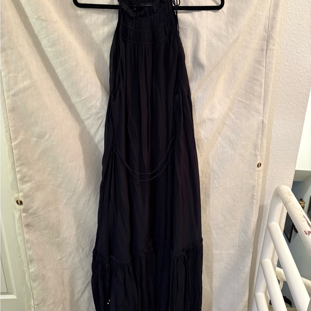 Banana Republic Black Halter Maxi Dress